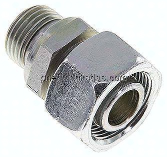 Einstellb. Schneidringverschr. G 1/2"-18 L, Stahl verzinkt