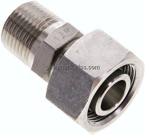 Einstellb. Schneidringverschr. 18 L-NPT 1/2", 1.4571