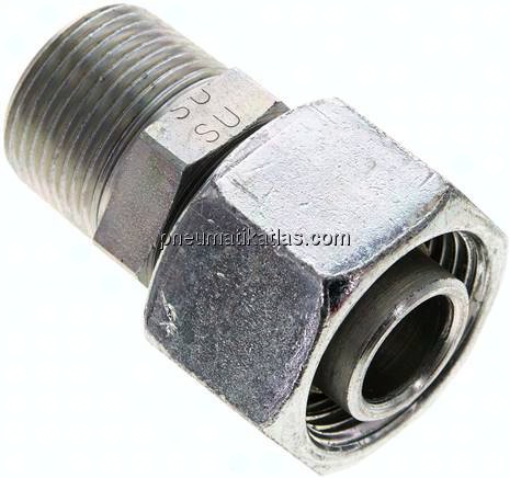 Einstellb. Schneidringverschr. 20 S-NPT 3/4", Stahl verzinkt