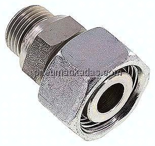 Einstellb. Schneidringverschr. G 1/2"-22 L, Stahl verzinkt