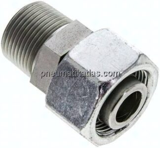 Einstellb. Schneidringverschr. 25 S-NPT 1", Stahl verzinkt