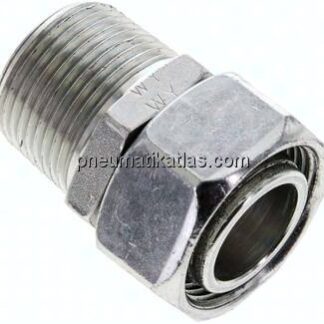 Einstellb. Schneidringverschr. 28 L-NPT 1", Stahl verzinkt