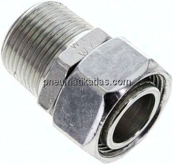 Einstellb. Schneidringverschr. 28 L-NPT 1", Stahl verzinkt
