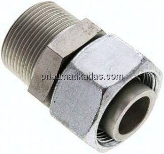 Einstellb. Schneidringverschr. 30 S-NPT 1-1/4", Stahl verzinkt