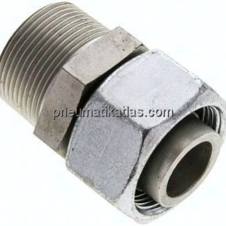 Einstellb. Schneidringverschr. 30 S-NPT 1-1/4", Stahl verzinkt