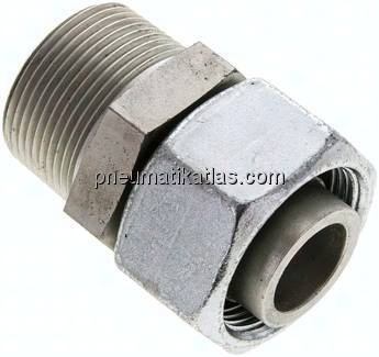 Einstellb. Schneidringverschr. 30 S-NPT 1-1/4", Stahl verzinkt