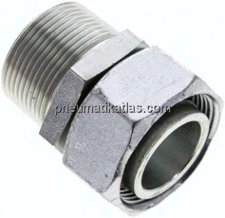 Einstellb. Schneidringverschr. 35 L-NPT 1-1/4", Stahl verzinkt
