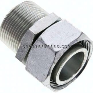 Einstellb. Schneidringverschr. 35 L-NPT 1-1/4", Stahl verzinkt