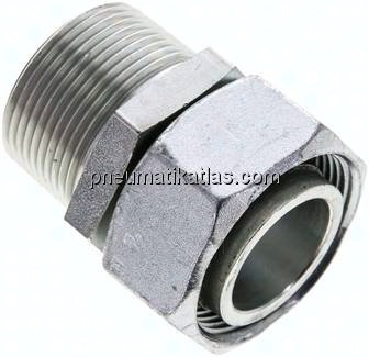 Einstellb. Schneidringverschr. 35 L-NPT 1-1/4", Stahl verzinkt
