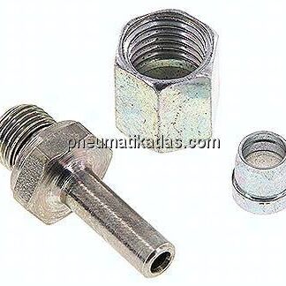 Einstellb. Schneidringverschr. G 1/8"-6 L, Stahl verzinkt