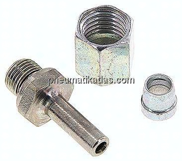 Einstellb. Schneidringverschr. G 1/8"-6 L, Stahl verzinkt