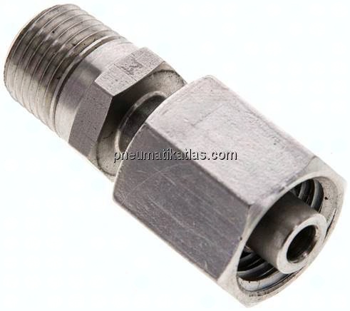 Einstellb. Schneidringverschr. 6 L-NPT 1/8", 1.4571