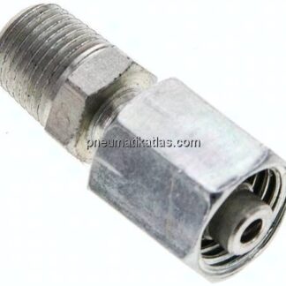 Einstellb. Schneidringverschr. 6 L-NPT 1/8", Stahl verzinkt