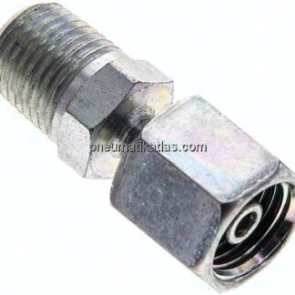 Einstellb. Schneidringverschr. 6 S-NPT 1/4", Stahl verzinkt