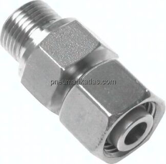 Einstellb. Schneidringverschr. G 1/2"-15 L, ohne Mutter & Schneidring, 1.4571