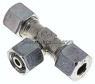 Einstellb. T-Schneidringverschraubung 10 S (M18x1,5), Stahl verzinkt