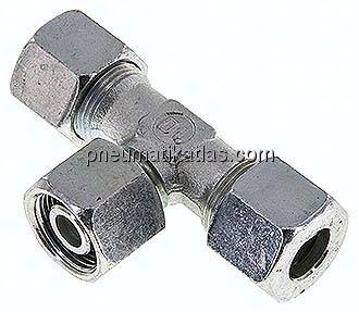 Einstellb. T-Schneidringverschraubung 14 S (M22x1,5), Stahl verzinkt