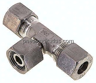 Einstellb. T-Schneidringverschraubung 14 S (M22x1,5), 1.4571