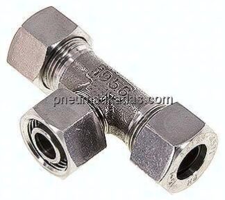 Einstellb. T-Schneidringverschraubung 15 L (M22x1,5), 1.4571
