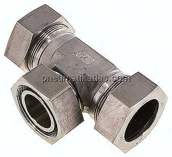 Einstellb. T-Schneidringverschraubung 42 L (M52x2), 1.4571
