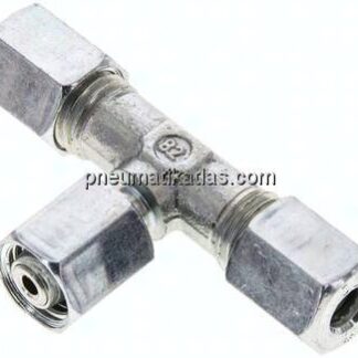 Einstellb. T-Schneidringverschraubung 6 L (M12x1,5), Stahl verzinkt
