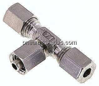 Einstellb. T-Schneidringverschraubung 6 L (M12x1,5), 1.4571