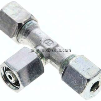 Einstellb. T-Schneidringverschraubung 6 S (M14x1,5), Stahl verzinkt