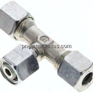 Einstellb. T-Schneidringverschraubung 8 L (M14x1,5), Stahl verzinkt