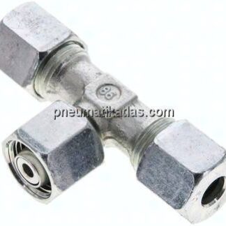 Einstellb. T-Schneidringverschraubung 8 S (M16x1,5), Stahl verzinkt