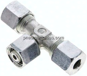 Einstellb. T-Schneidringverschraubung 8 S (M16x1,5), Stahl verzinkt