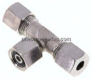 Einstellb. T-Schneidringverschraubung 8 S (M16x1,5), 1.4571