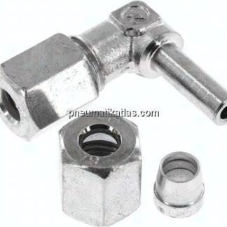 Einstellb. Winkel-Schneidringverschr. 6 L (M12x1,5), Stahl verzinkt