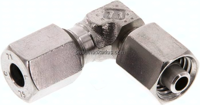 Einstellb. Winkel-Schneidringverschr. 6 L (M12x1,5), 1.4571