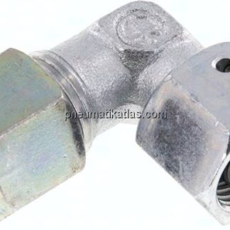 Einstellb. Winkel-Schneidringverschr. 10 S (M18x1,5), Stahl verzinkt