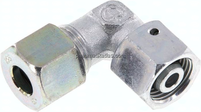 Einstellb. Winkel-Schneidringverschr. 10 S (M18x1,5), Stahl verzinkt