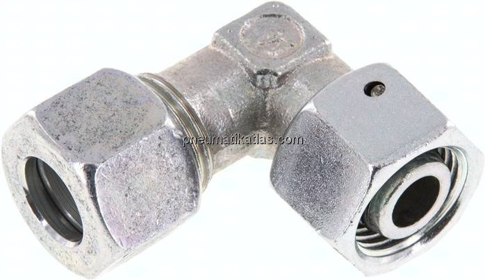 Einstellb. Winkel-Schneidringverschr. 12 L (M18x1,5), Stahl verzinkt
