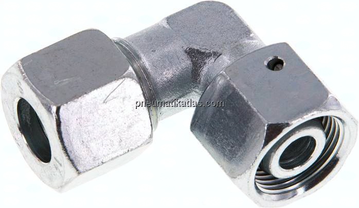 Einstellb. Winkel-Schneidringverschr. 14 S (M22x1,5), Stahl verzinkt