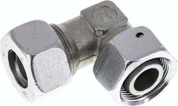 Einstellb. Winkel-Schneidringverschr. 18 L (M26x1,5), Stahl verzinkt