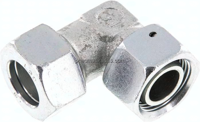 Einstellb. Winkel-Schneidringverschr. 22 L (M30x2), Stahl verzinkt