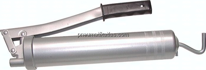 Fettpresse mit 150 mm abgewinkeltem Rohr und Mundstück für Kegelschmiernippel