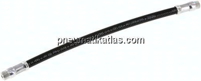 Schlauch (200 mm) ohne Mundstück, beiderseits zylindrisches Außengewinde (G 1/8" (AG)-G 1/8" (AG))