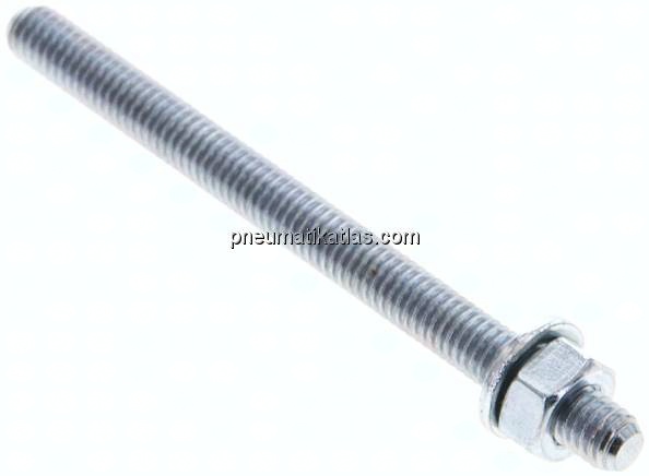 FISCHER Gewindestange, M 6 x 75, Stahl verzinkt