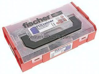 FIXtainer - "SX Plus-Dübel und Schraubenbox": 60 Stk. Dübel SX 6x30 und Senkkopfschrauben 4,5x40 - 3
