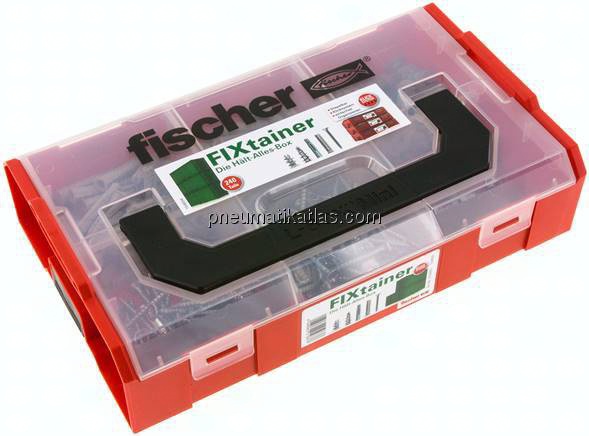 FIXtainer - "Hält-Alles-Box": 50 Stk. Dübel SX 6x30 und Senkkopfschrauben 4,5x40 - 50 Stk. Universal