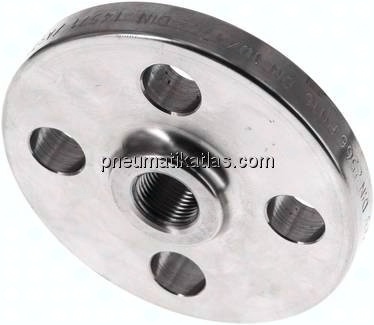 Gewindeflansch DN10-PN16 (DIN), Rp 3/8", DIN 2566, 1.4571