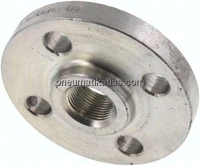 Gewindeflansch DN20-PN16 (DIN), Rp 3/4", DIN 2566, Stahl verzinkt