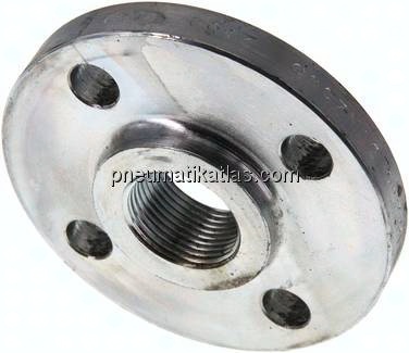 Gewindeflansch DN25-PN16 (DIN), Rp 1", DIN 2566, Stahl verzinkt
