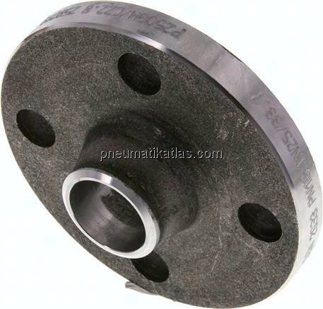 Vorschweißflansch DN25-PN16 (DIN), DIN 2633, 33,7mm, Stahl schwarz