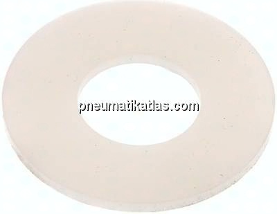 Flanschdichtung DN 15, 22x50x3 mm, Silikon