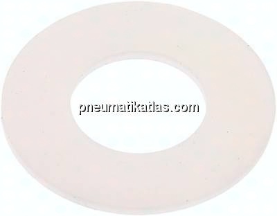 Flanschdichtung DN 25, 35x70x3 mm, Silikon